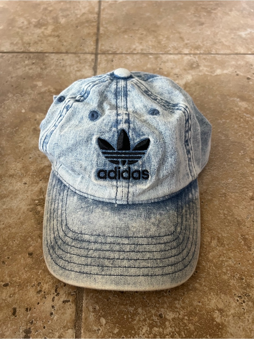 Adidas  Light Blue Denim Trefoil Cap